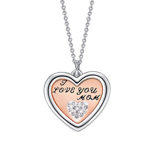 CDE I Love You Mom Necklace with Swarovski® Crystals