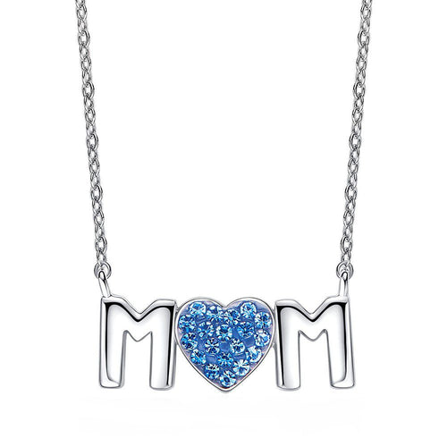 CDE Mom Necklace with Swarovski® Crystals- Blue