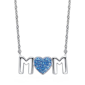 CDE Mom Necklace with Swarovski® Crystals- Blue