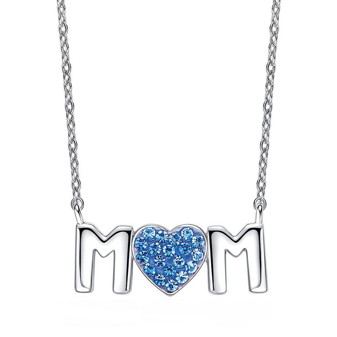 CDE Mom Necklace with Swarovski® Crystals- Blue
