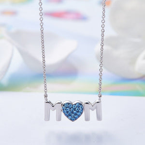 CDE Mom Necklace with Swarovski® Crystals- Blue