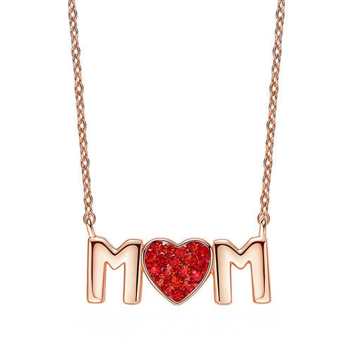CDE Mom Necklace with Swarovski® Crystals- Rose gold