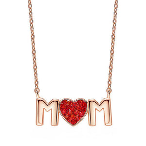 CDE Mom Necklace with Swarovski® Crystals- Rose gold