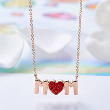 Load image into Gallery viewer, CDE Mom Necklace with Swarovski® Crystals- Rose gold
