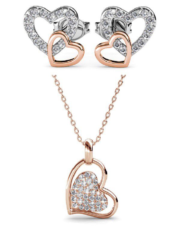 Destiny Valentino Set with Crystals From Swarovski® - Rose gold