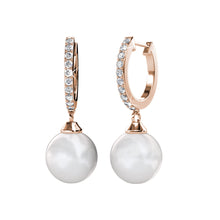 Load image into Gallery viewer, Destiny Elsie Pearl Earrings With Crystals From Swarovski® - Rose gold