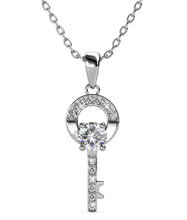 Load image into Gallery viewer, Destiny Camilia Key Pendant With Crystals From Swarovski