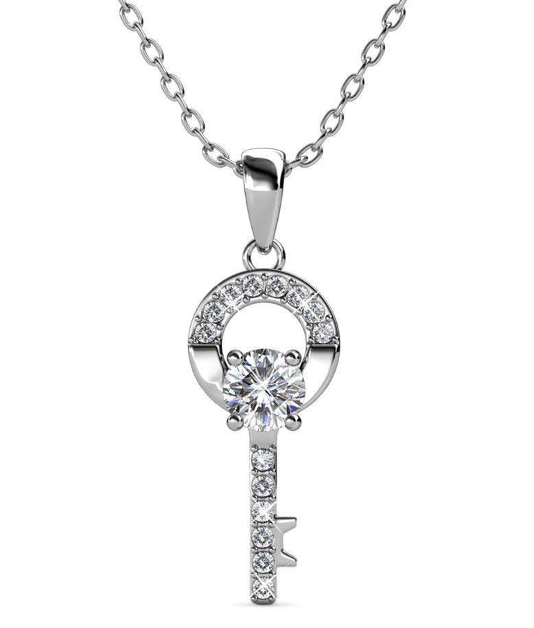 Destiny Camilia Key Pendant With Crystals From Swarovski