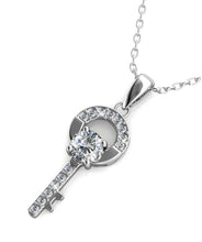 Load image into Gallery viewer, Destiny Camilia Key Pendant With Crystals From Swarovski