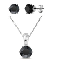 Load image into Gallery viewer, Destiny Jet Black Set With Crystals From Swarovski in a Macaroon Case