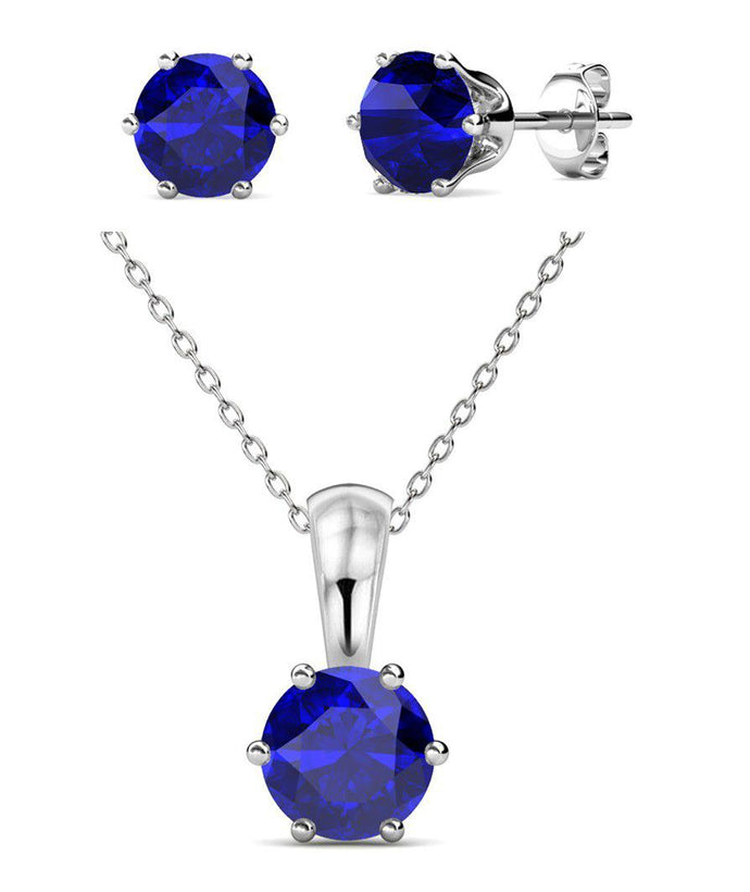 Destiny Majestic Blue Set With Crystals From Swarovski in a Macaroon Case