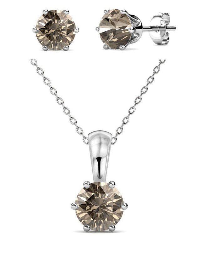Destiny Greige Set With Crystals From Swarovski in a Macaroon Case