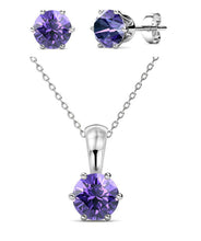 Load image into Gallery viewer, Destiny Tanzanite Set With Crystals From Swarovski in a Macaroon Case