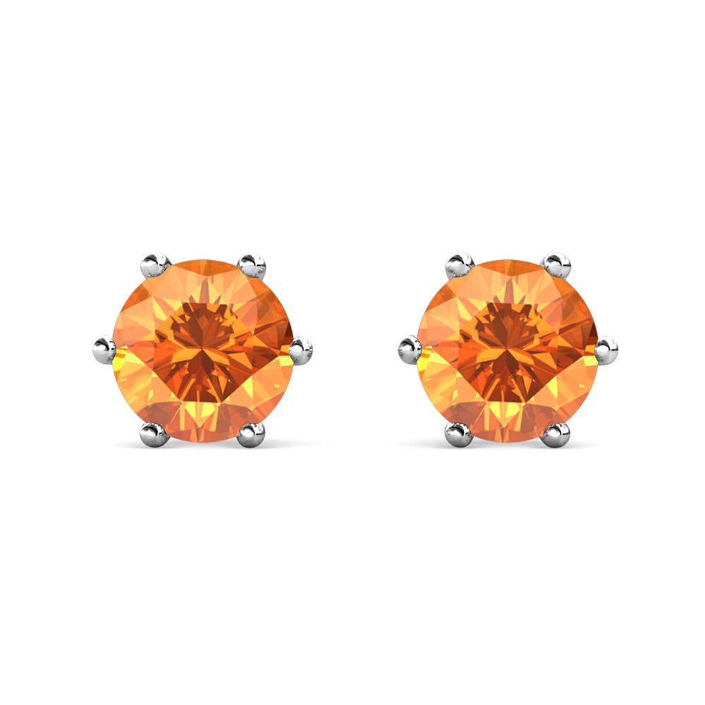 Destiny Tangerine Earring With Crystals From Swarovski in a Macaroon Case