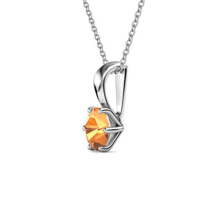 Destiny Tangerine Necklace With Crystals From Swarovski in a Macaroon Case