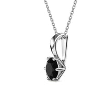Load image into Gallery viewer, Destiny Jet Black Necklace With Crystals From Swarovski in a Macaroon Case