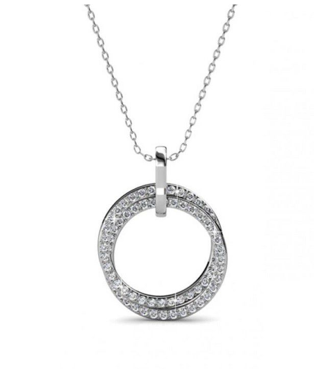 Destiny Lee Halo Necklace with Crystals From Swarovski