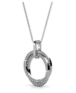 Destiny Lee Halo Necklace with Crystals From Swarovski