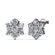 Load image into Gallery viewer, Destiny Teagen Flower Earring with Crystals from Swarovski®-White