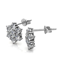 Load image into Gallery viewer, Destiny Teagen Flower Earring with Crystals from Swarovski®-White