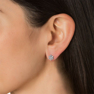 Destiny Teagen Flower Earring with Crystals from Swarovski®-Rose