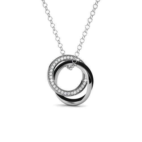 Destiny Trinity Necklace with Crystals from Swarovski-White