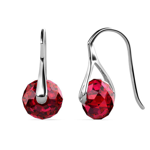 Destiny Leah Earring with Swarovski Crystals Scarlet