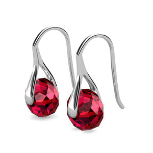 Destiny Leah Earring with Swarovski Crystals Scarlet