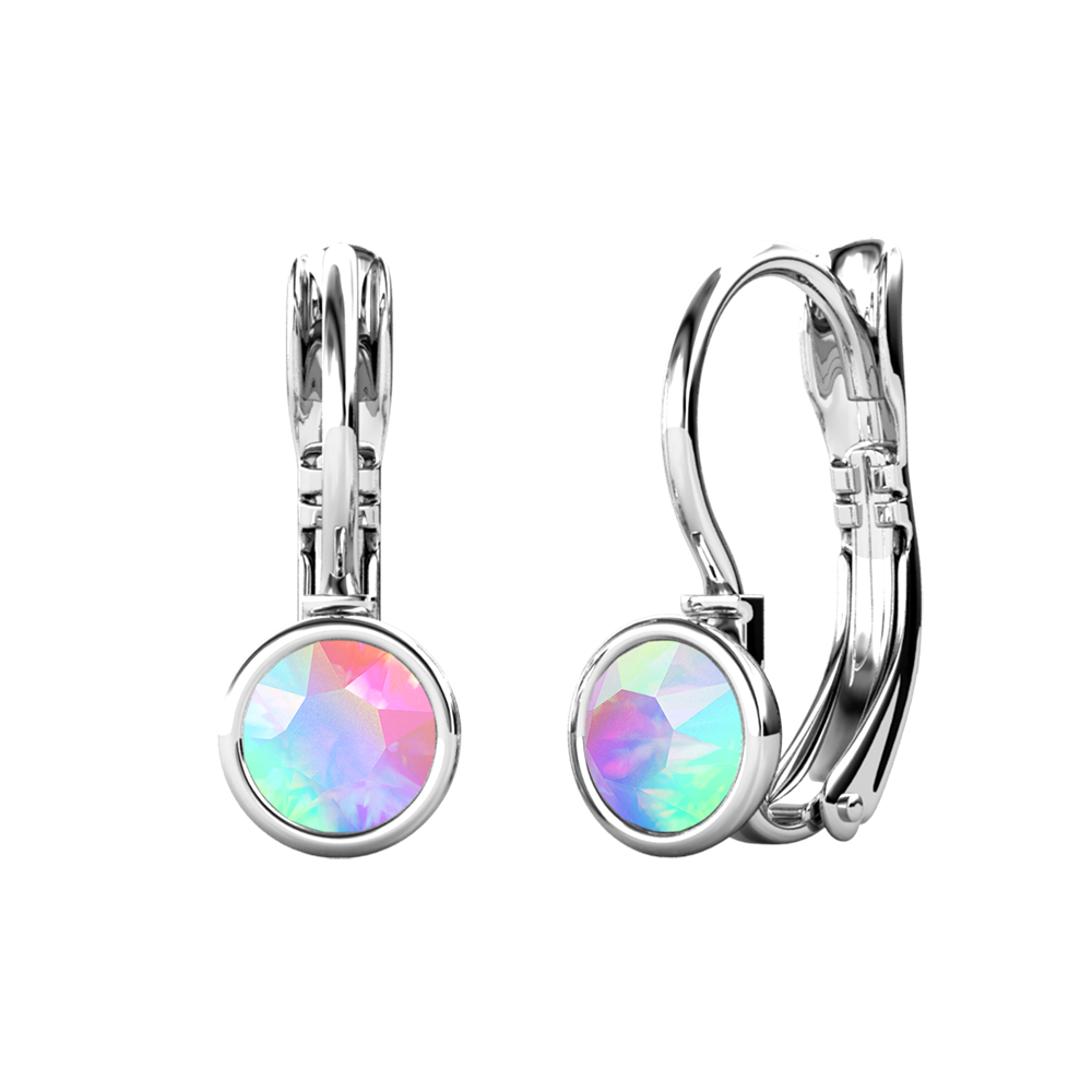 Destiny Penny Earring with Swarovski Crystals Aurora Borealis