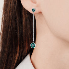 Load image into Gallery viewer, CDE Emerald Drop earring made with Swarovski Crystal