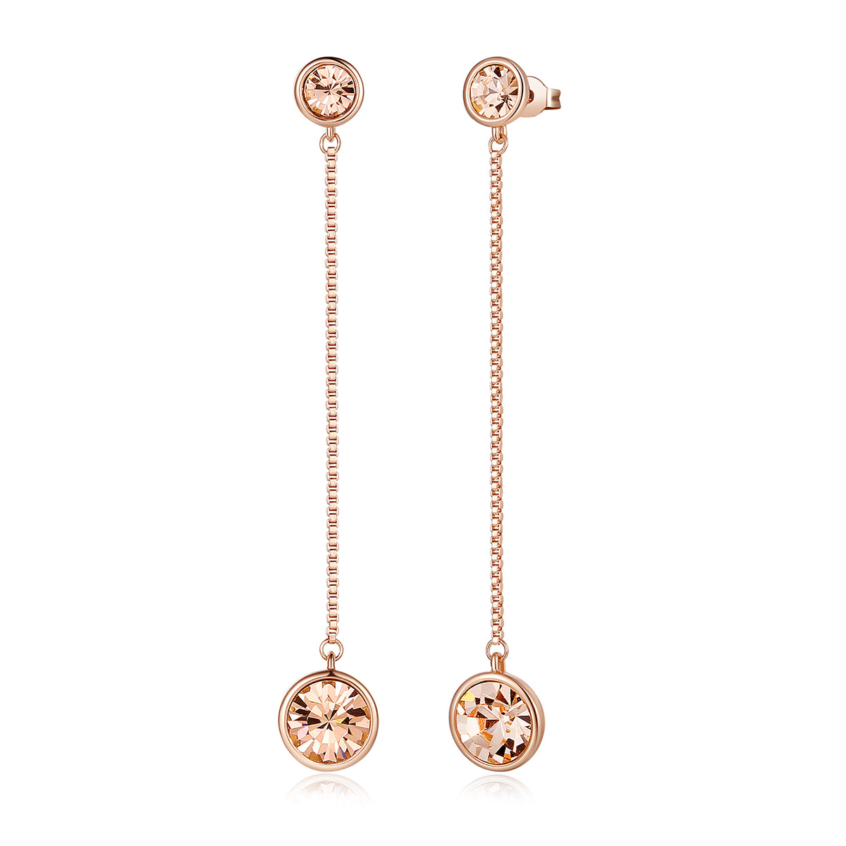 CDE Rose Drop earring made with Swarovski Crystal