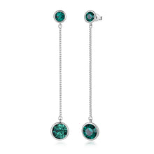 Load image into Gallery viewer, CDE Emerald Drop earring made with Swarovski Crystal