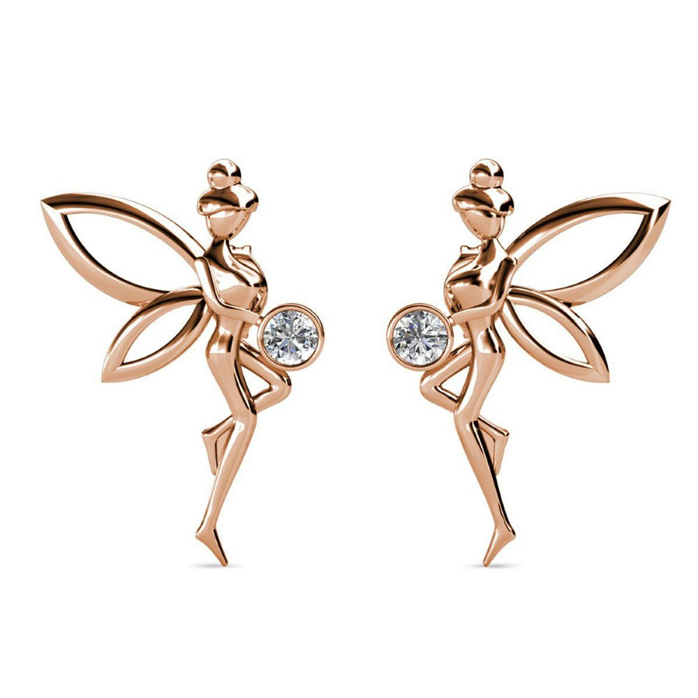 Destiny Fairy earrings with Swarovski Crystals – Rose
