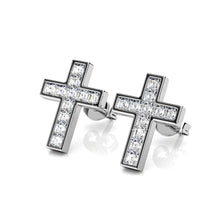Load image into Gallery viewer, Destiny Cross Earrings with Swarovski Crystals
