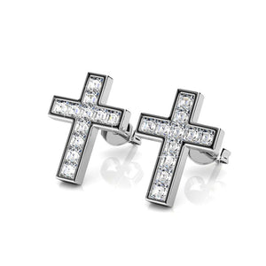 Destiny Cross Earrings with Swarovski Crystals
