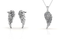 Load image into Gallery viewer, Destiny Mikaeala Angel Wing Necklace Set with Swarovski Crystals
