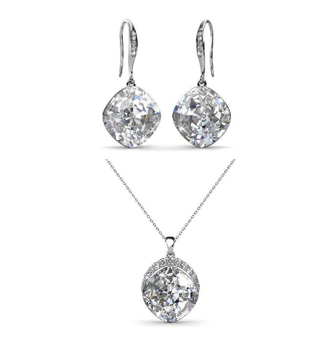 Destiny Nyla Set with Swarovski Crystals - White