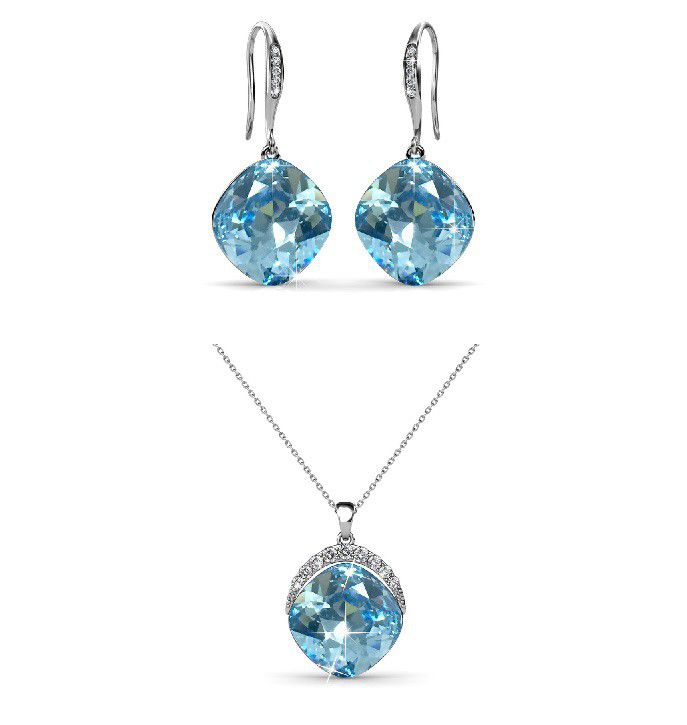 Destiny Nyla Set with Swarovski Crystals - Blue