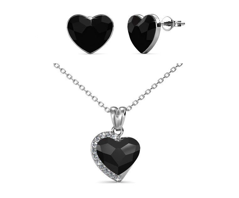 Destiny Lyla Set with Swarovski Crystals - Black