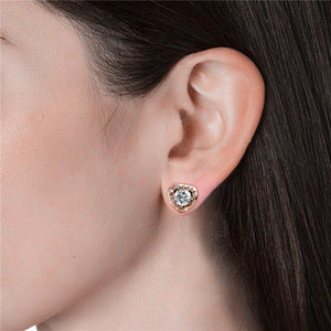 Destiny Lucy Heart Earrings with Swarovski Crystals