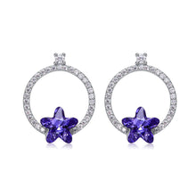 Load image into Gallery viewer, CDE Edith Flower Earrings with Swarovski Crystals