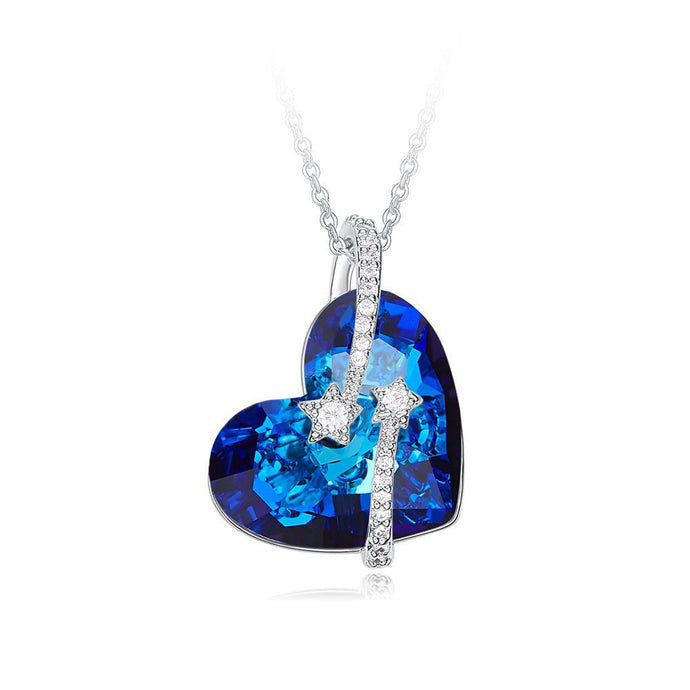 HerJewellery Elsa Heart Necklace with Swarovski Crystals
