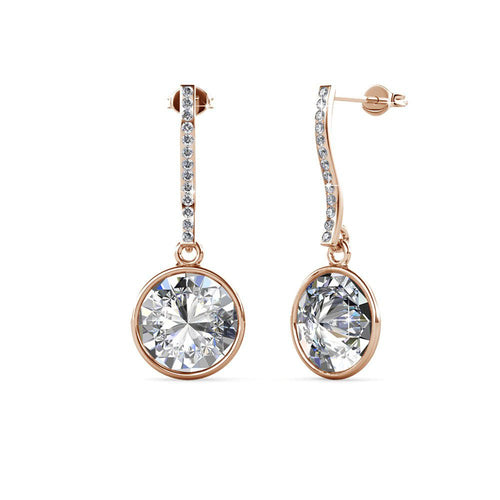 Destiny Gianna Drop Earrings with Swarovski Crystals