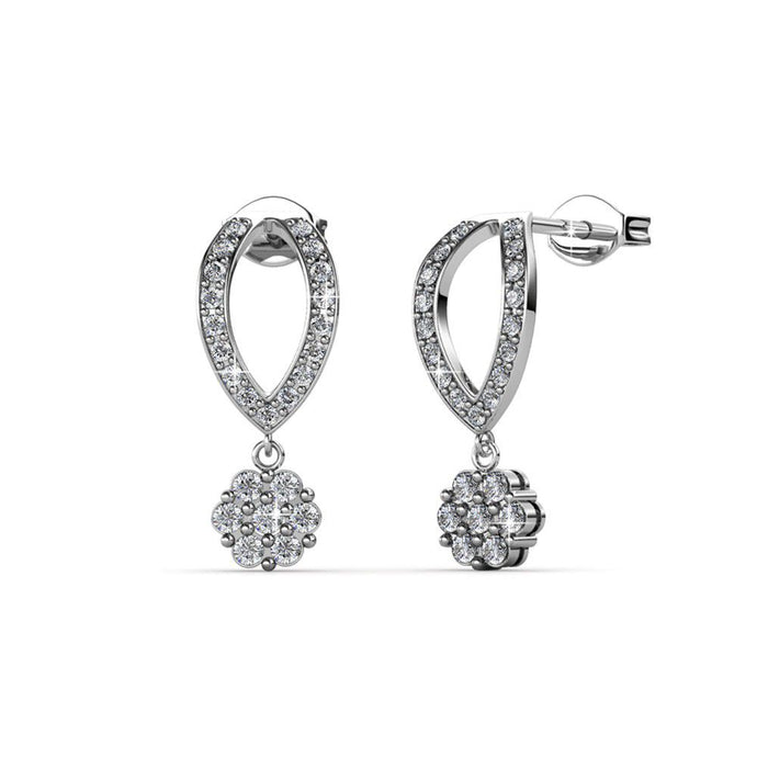 Destiny Hazel Drop Earrings with Swarovski Crystals