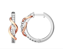 Load image into Gallery viewer, Destiny Amari Hoop 925 Sterling Silver Earrings with Swarovski Crystals