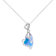 Load image into Gallery viewer, Destiny Amora Aroura Borealis Drop Heart Necklace with Swarovski Crystals