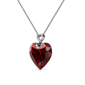 Destiny Alloura Scarlet Heart Necklace with Swarovski Crystals