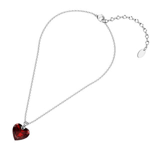Destiny Alloura Scarlet Heart Necklace with Swarovski Crystals