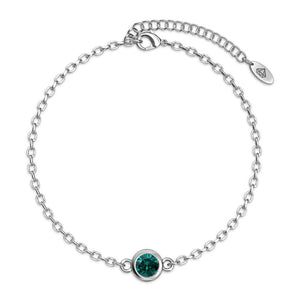 Destiny Birthstone Bracelet with Swarovski® Crystals - 12 Months Available - December/Blue Topaz