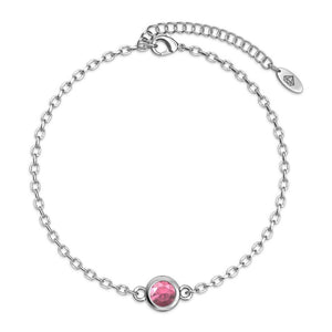 Destiny Birthstone Bracelet with Swarovski® Crystals - 12 Months Available - October/Pink Tourmaline
